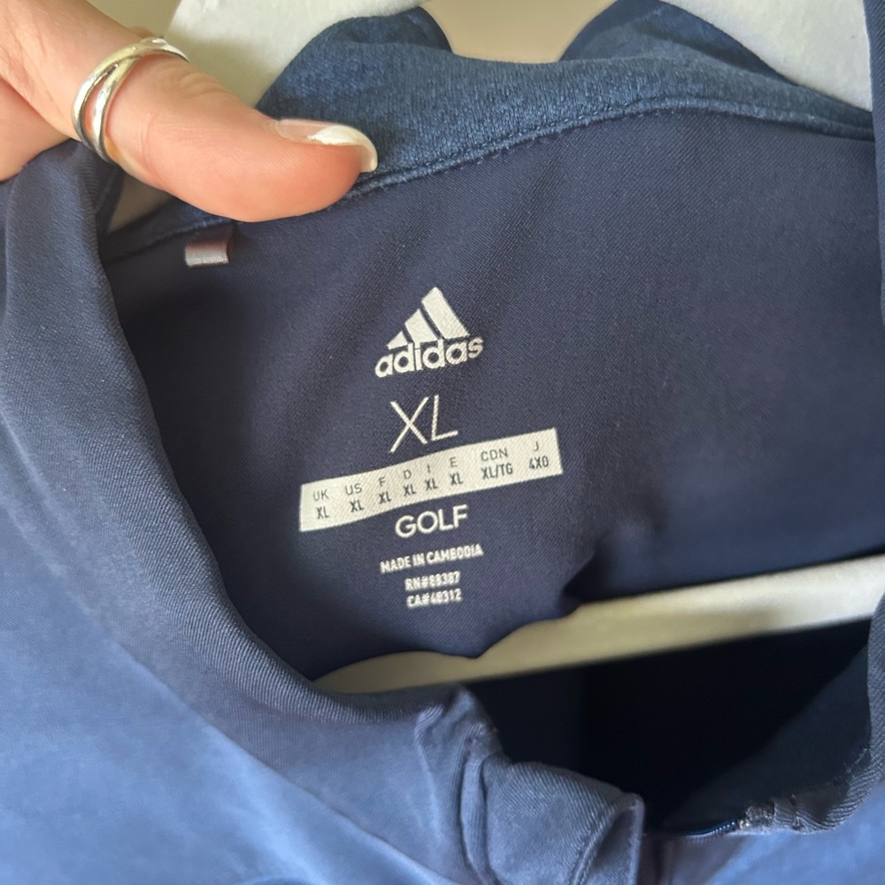 Adidas Dark Blue Golf Pullover - image 3